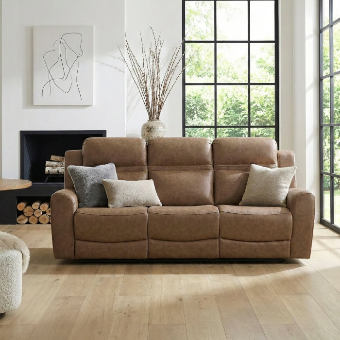 8347BRW-3 Double Reclining Sofa - 8347BRW-3