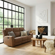 8347BRW-3 Double Reclining Sofa - 8347BRW-3