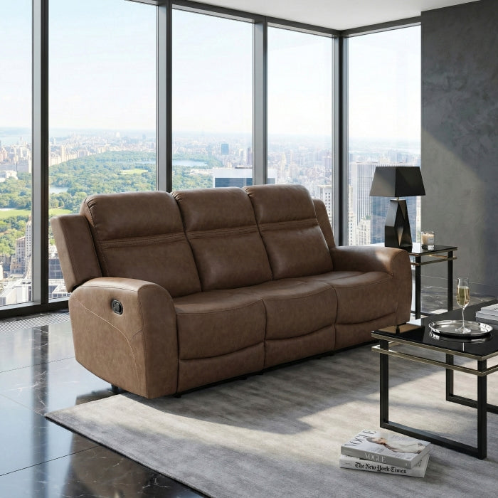 8347BRW-3 Double Reclining Sofa - 8347BRW-3