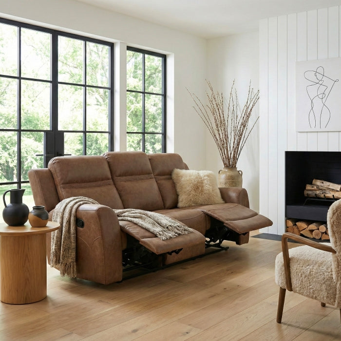 8347BRW-3 Double Reclining Sofa - 8347BRW-3