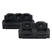 8348BLK*2 2pc Set: Sofa, Love - 8348BLK*2