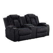 8348BLK*2 2pc Set: Sofa, Love - 8348BLK*2