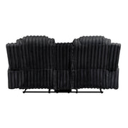8348BLK*2 2pc Set: Sofa, Love - 8348BLK*2