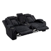 8348BLK*2 2pc Set: Sofa, Love - 8348BLK*2