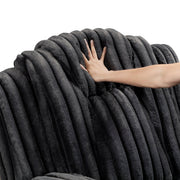 8348BLK-3 Double Reclining Sofa with Cup Holders - 8348BLK-3