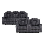 8348DGY*2 2pc Set: Sofa, Love - 8348DGY*2