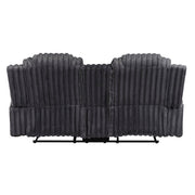 8348DGY*2 2pc Set: Sofa, Love - 8348DGY*2