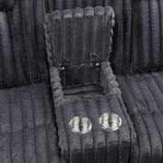 8348DGY*2 2pc Set: Sofa, Love - 8348DGY*2