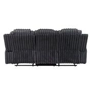 8348DGY-3 Double Reclining Sofa with Cup Holders - 8348DGY-3