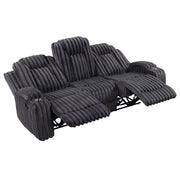 8348DGY-3 Double Reclining Sofa with Cup Holders - 8348DGY-3