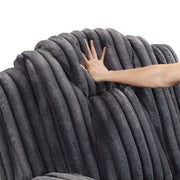 8348DGY-3 Double Reclining Sofa with Cup Holders - 8348DGY-3