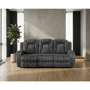 8348DGY-3 Double Reclining Sofa with Cup Holders - 8348DGY-3