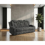 8348DGY-3 Double Reclining Sofa with Cup Holders - 8348DGY-3