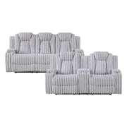 8348GRY*2 2pc Set: Sofa, Love - 8348GRY*2