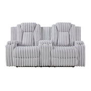 8348GRY*2 2pc Set: Sofa, Love - 8348GRY*2