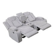 8348GRY*2 2pc Set: Sofa, Love - 8348GRY*2
