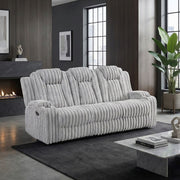 8348GRY-3 Double Reclining Sofa with Cup Holders - 8348GRY-3