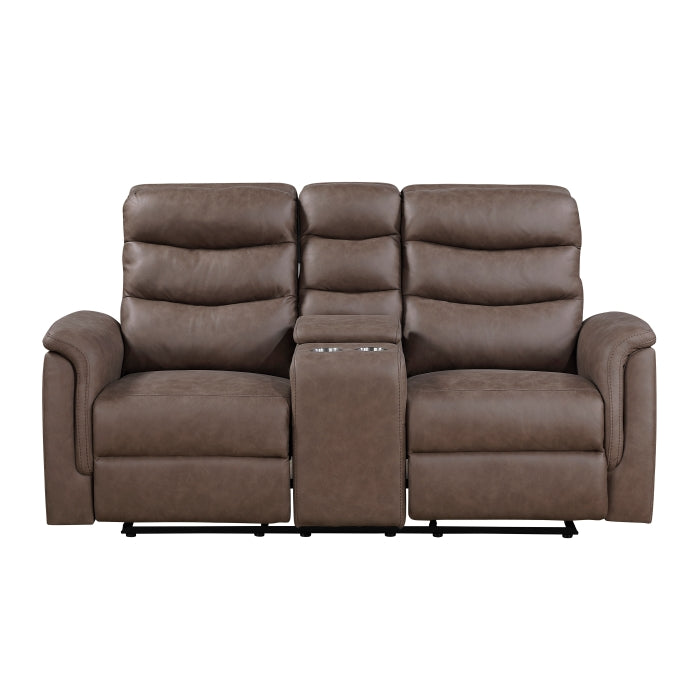 8360BRW*2 2pc Set: Sofa, Love - 8360BRW*2
