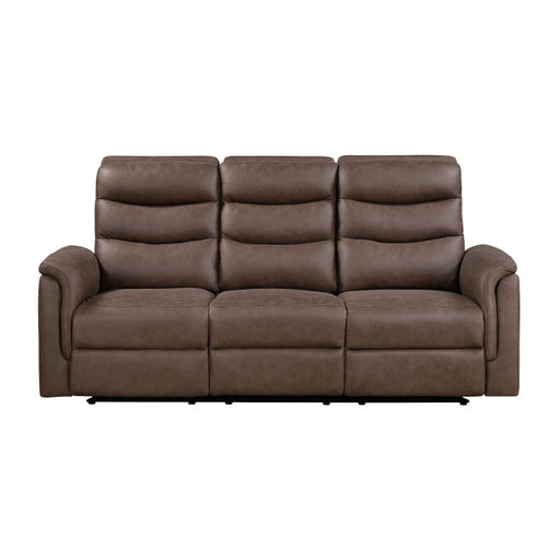 8360BRW-3 Double Reclining Sofa with Drop-down Cup Holders - 8360BRW-3