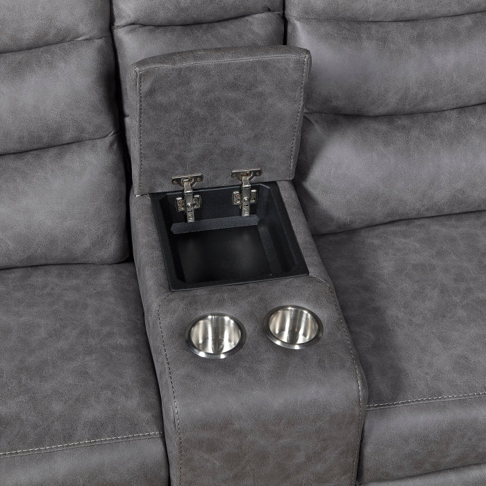 8360GRY*2 2pc Set: Sofa, Love - 8360GRY*2
