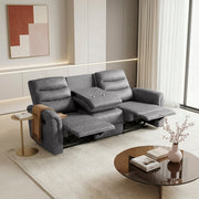 8360GRY-3 Double Reclining Sofa with Drop-down Cup Holders - 8360GRY-3