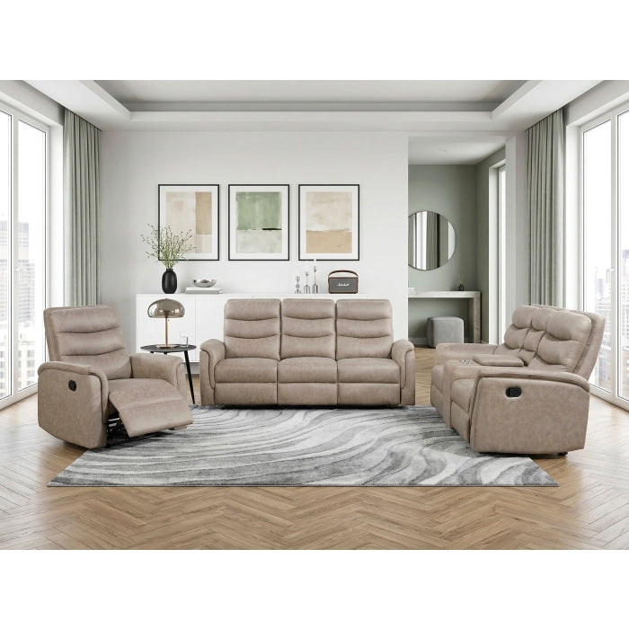 8360TPE-2 Double Glider Reclining Love Seat with  Center Console - 8360TPE-2