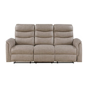 8360TPE-3 Double Reclining Sofa with Drop-down Cup Holders - 8360TPE-3