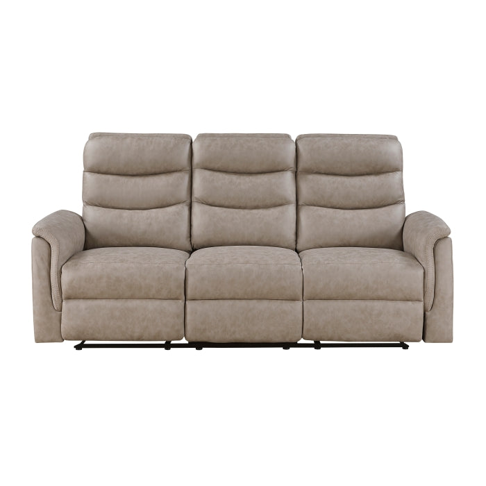 8360TPE-3 Double Reclining Sofa with Drop-down Cup Holders - 8360TPE-3