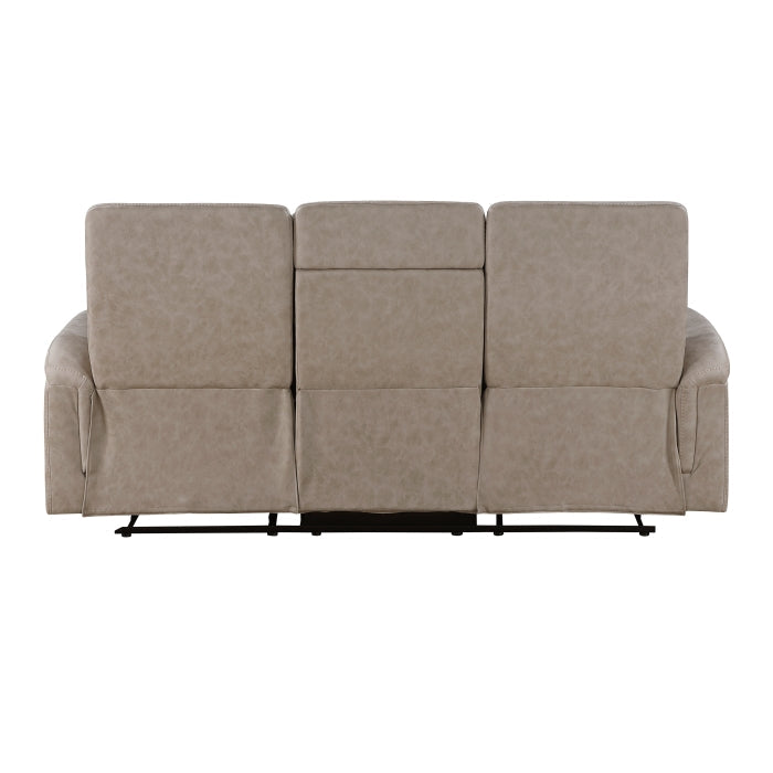 8360TPE-3 Double Reclining Sofa with Drop-down Cup Holders - 8360TPE-3