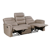 8360TPE-3 Double Reclining Sofa with Drop-down Cup Holders - 8360TPE-3