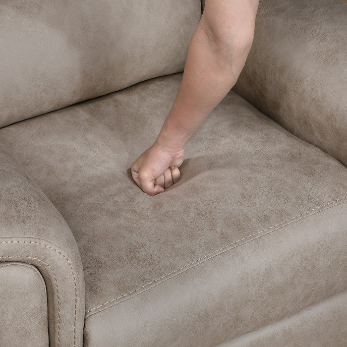 8360TPE-3 Double Reclining Sofa with Drop-down Cup Holders - 8360TPE-3