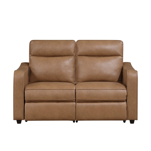 8368BRW-2A2PW* (4)Power Double Reclining Love Seat with Curved Track Arms - 8368BRW-2A2PW*