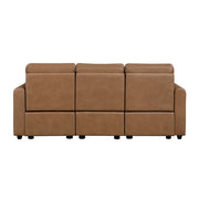 8368BRW-3A1PW* (5)Power Double Reclining Sofa with Rounded Track Arms - 8368BRW-3A1PW*