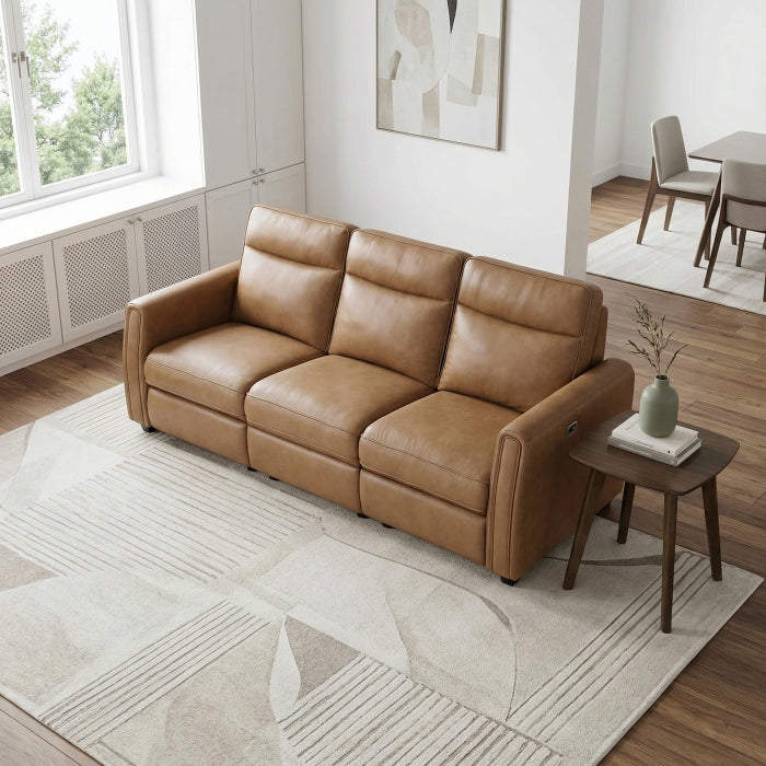 8368BRW-3A1PW* (5)Power Double Reclining Sofa with Rounded Track Arms - 8368BRW-3A1PW*