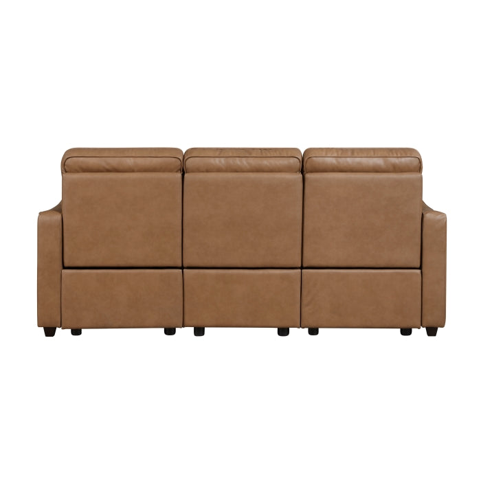 8368BRW-3A2PW* (5)Power Double Reclining Sofa with Curved Track Arms - 8368BRW-3A2PW*