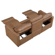 8368BRW-3A2PW* (5)Power Double Reclining Sofa with Curved Track Arms - 8368BRW-3A2PW*