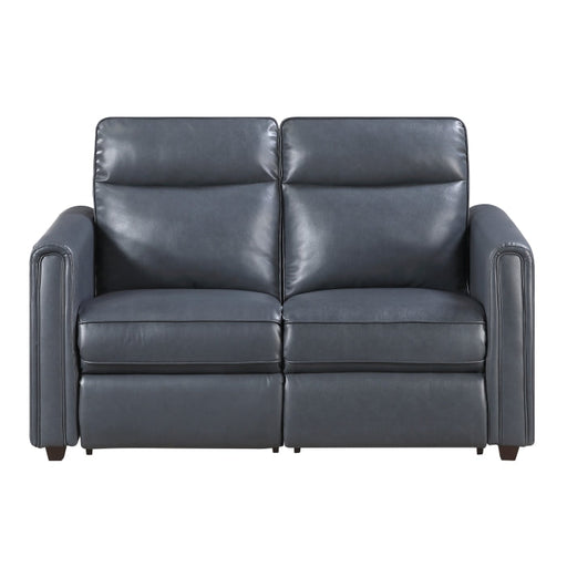 8368NVY-2A1PW* (4)Power Double Reclining Love Seat with Rounded Track Arms - 8368NVY-2A1PW*