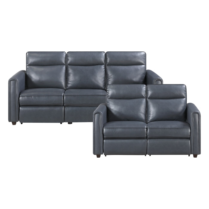 8368NVY*2PWA1 2pc Set: Sofa, Love (Power) - 8368NVY*2PWA1