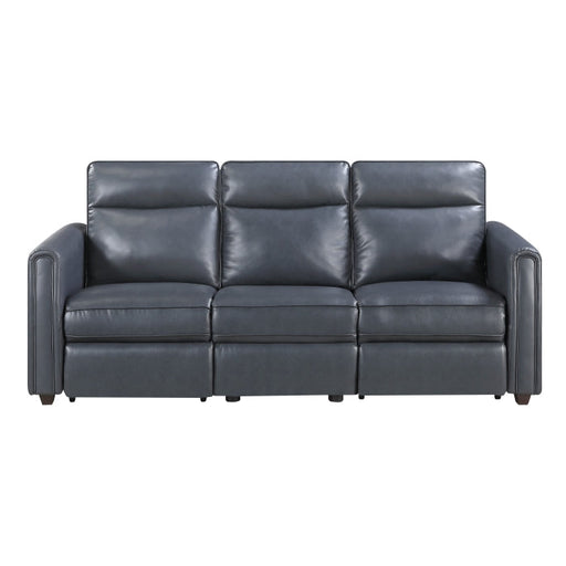 8368NVY-3A1PW* (5)Power Double Reclining Sofa with Rounded Track Arms - 8368NVY-3A1PW*