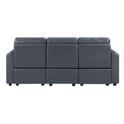 8368NVY-3A1PW* (5)Power Double Reclining Sofa with Rounded Track Arms - 8368NVY-3A1PW*