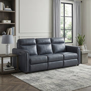 8368NVY-3A1PW* (5)Power Double Reclining Sofa with Rounded Track Arms - 8368NVY-3A1PW*