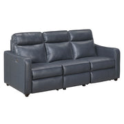 8368NVY-3A2PW* (5)Power Double Reclining Sofa with Curved Track Arms - 8368NVY-3A2PW*