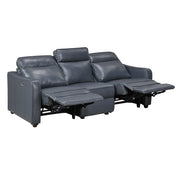 8368NVY-3A2PW* (5)Power Double Reclining Sofa with Curved Track Arms - 8368NVY-3A2PW*