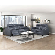 8368NVY-3A2PW* (5)Power Double Reclining Sofa with Curved Track Arms - 8368NVY-3A2PW*