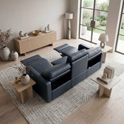 8368NVY-3A2PW* (5)Power Double Reclining Sofa with Curved Track Arms - 8368NVY-3A2PW*