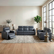 8368NVY-3A2PW* (5)Power Double Reclining Sofa with Curved Track Arms - 8368NVY-3A2PW*