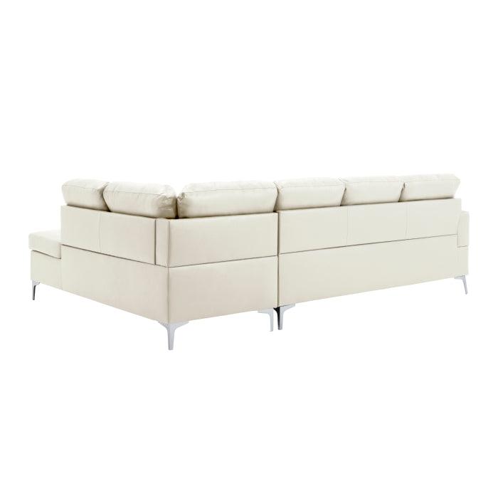 Barrington 3-Piece Sectional With Right Chaise And Ottoman In White 8378Wht*3 | Homelegance