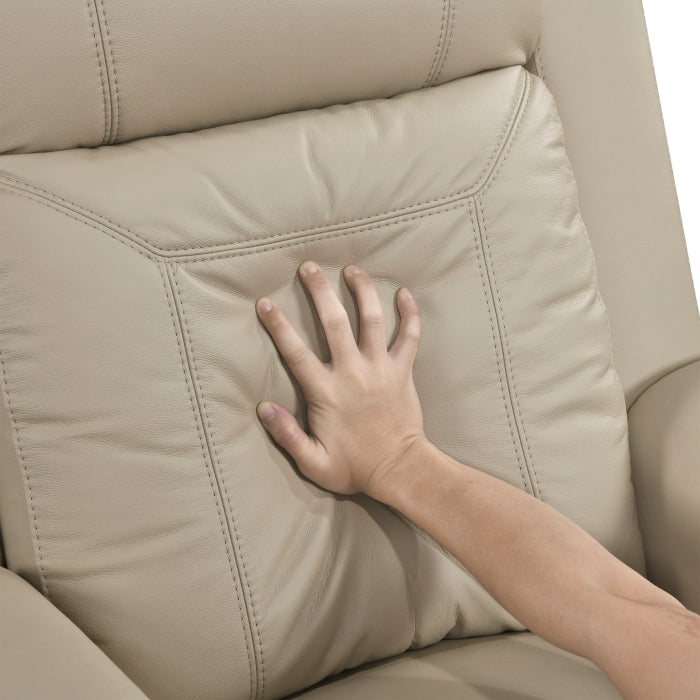 8379BEG-2 Double Reclining Love Seat with Center Console and Receptacles - 8379BEG-2