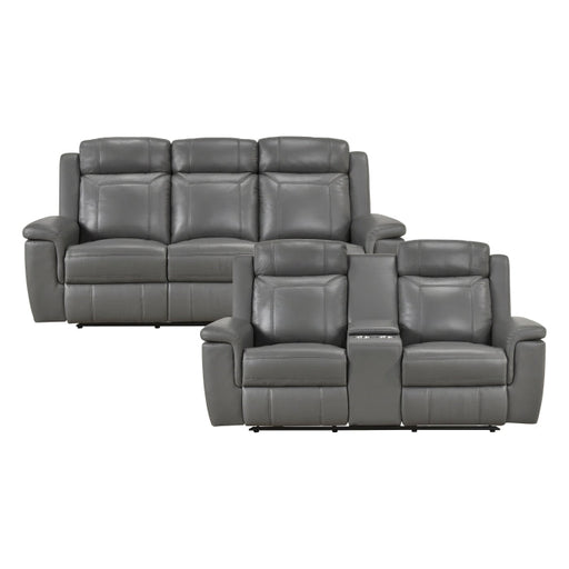 8379DGY*2 2pc Set: Sofa, Love - 8379DGY*2