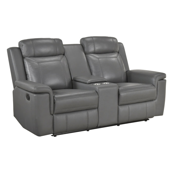 8379DGY*2 2pc Set: Sofa, Love - 8379DGY*2